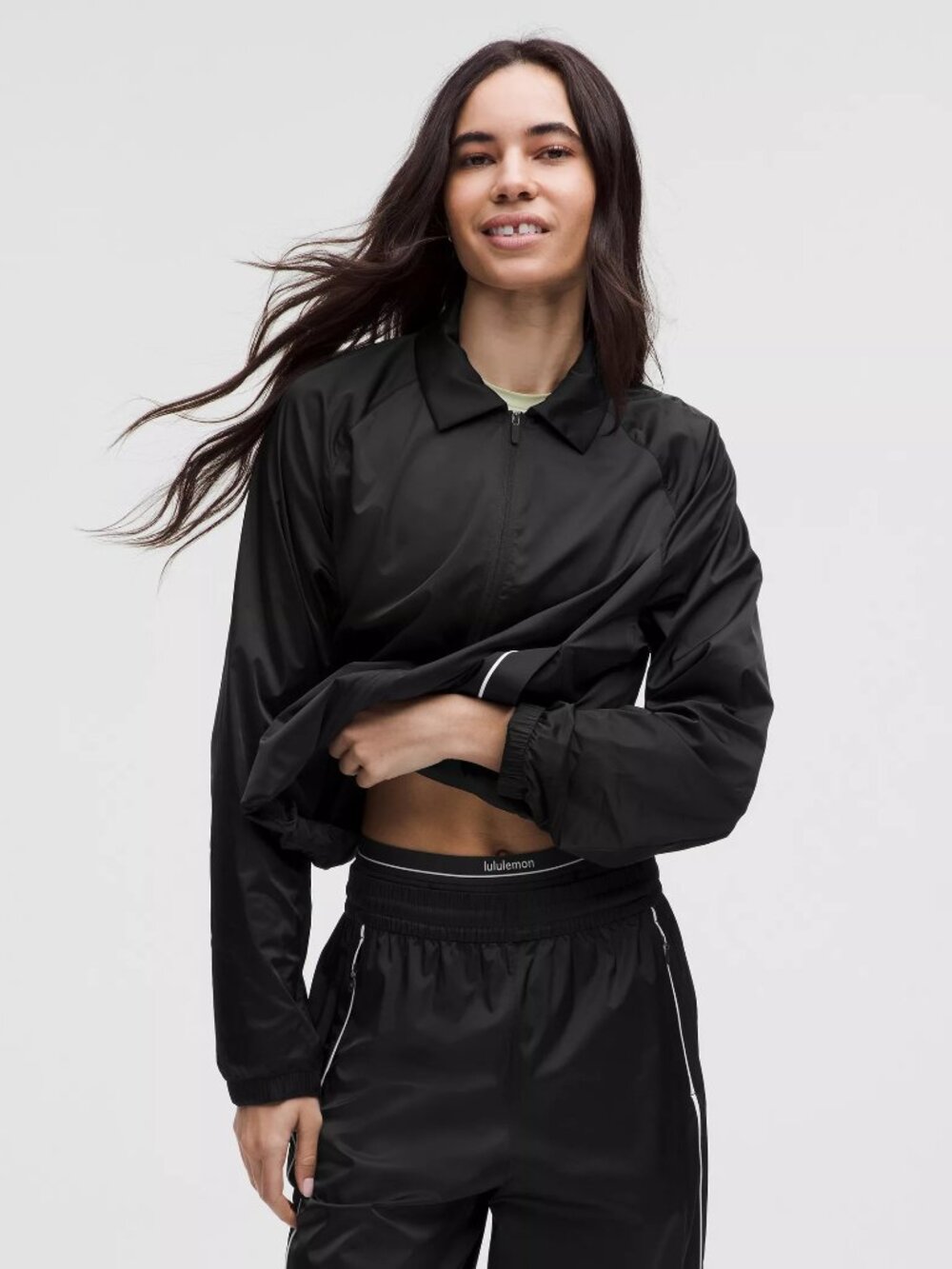 STRETCH SATIN NYLON JACKET